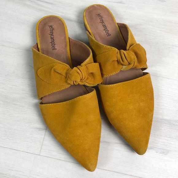 Jeffrey Campbell Shoes - Jeffrey Campbell Mustard Charlie Point Toe Mules